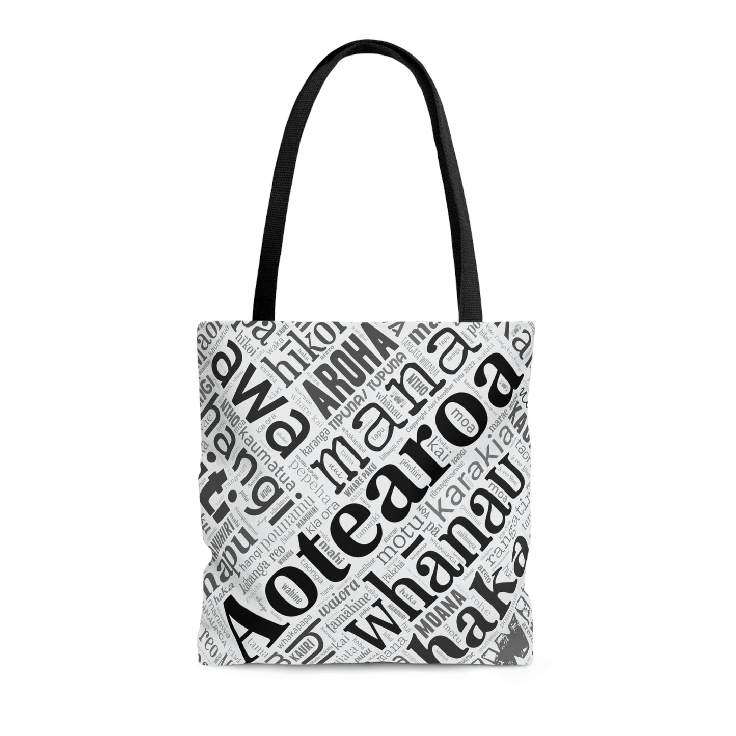 Māori Word Art Tote Bag