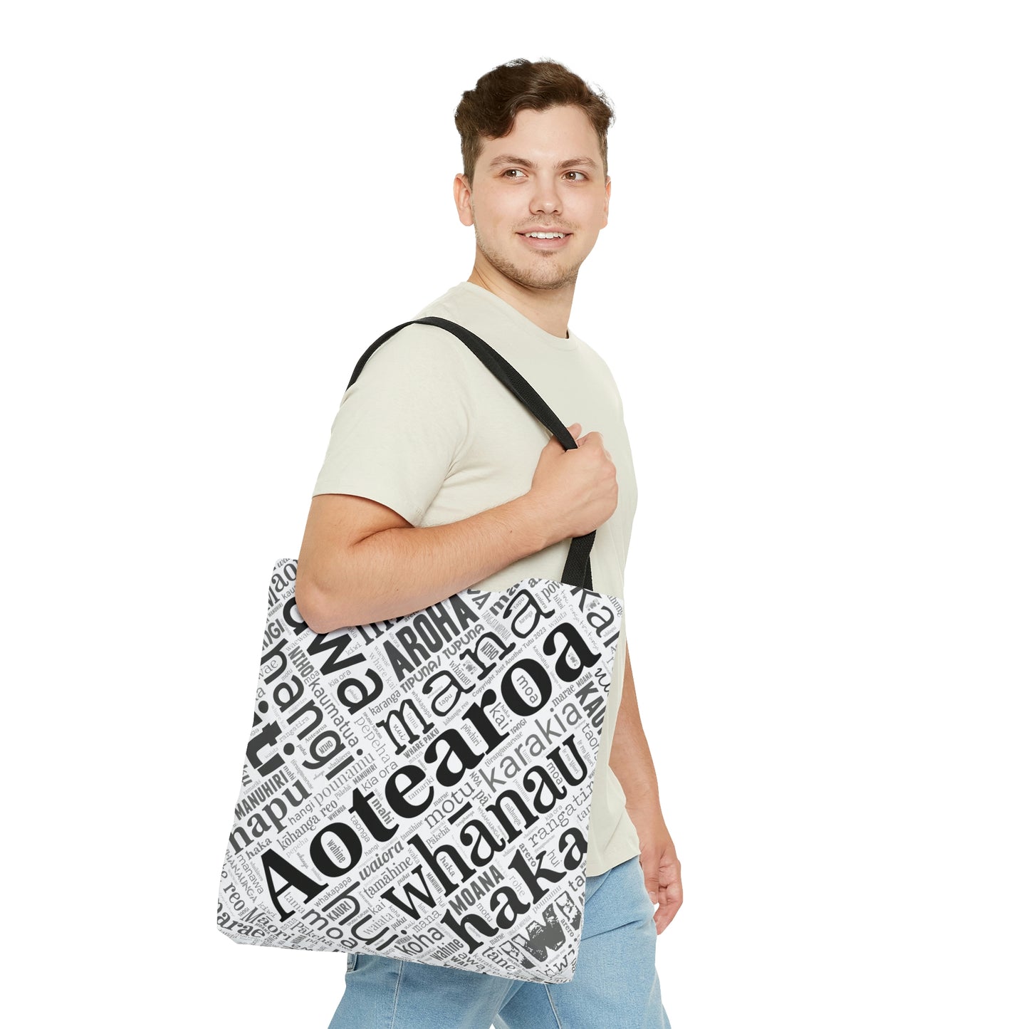 Māori Word Art Tote Bag
