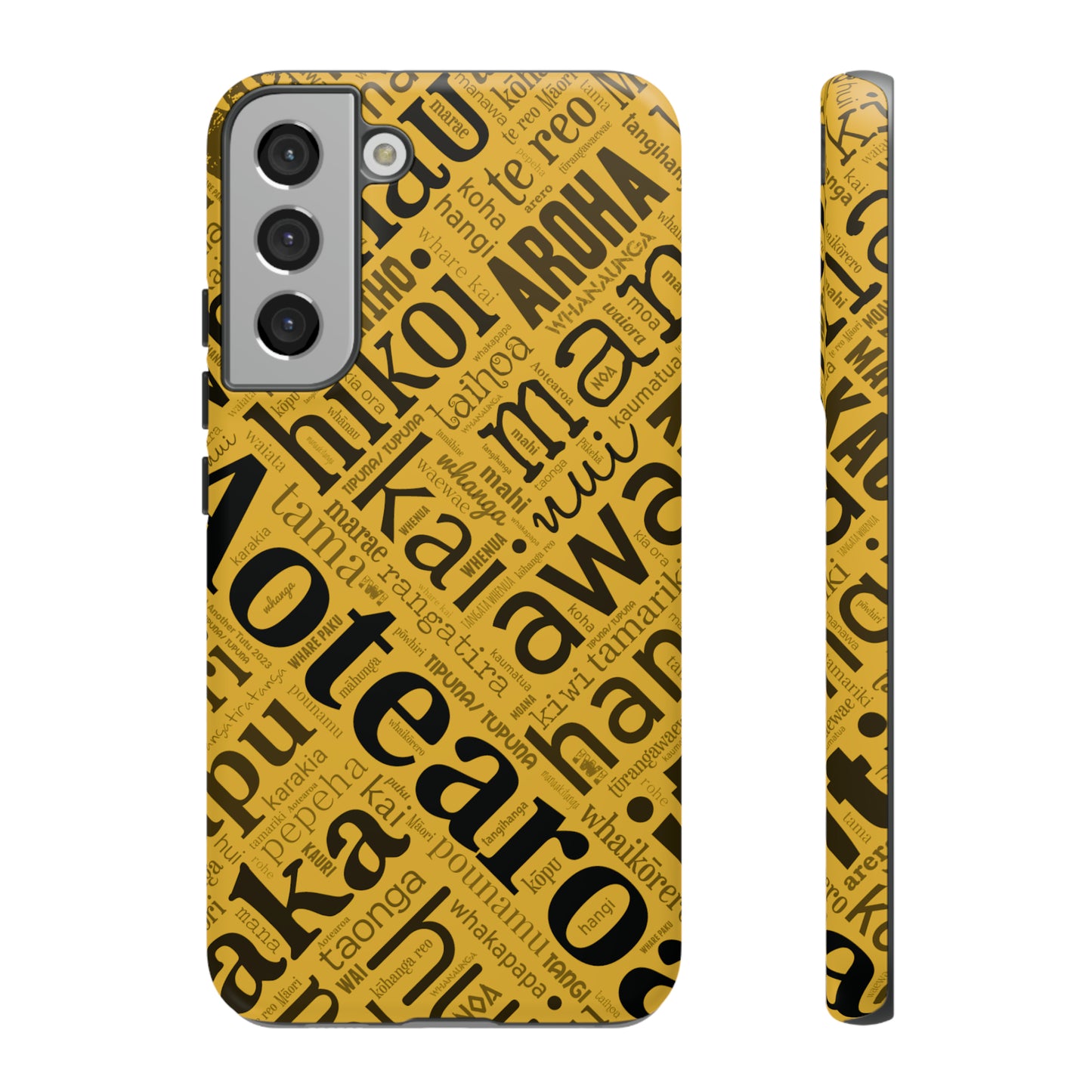 Yellow Māori Word Art Tough Phone Case for Samsung