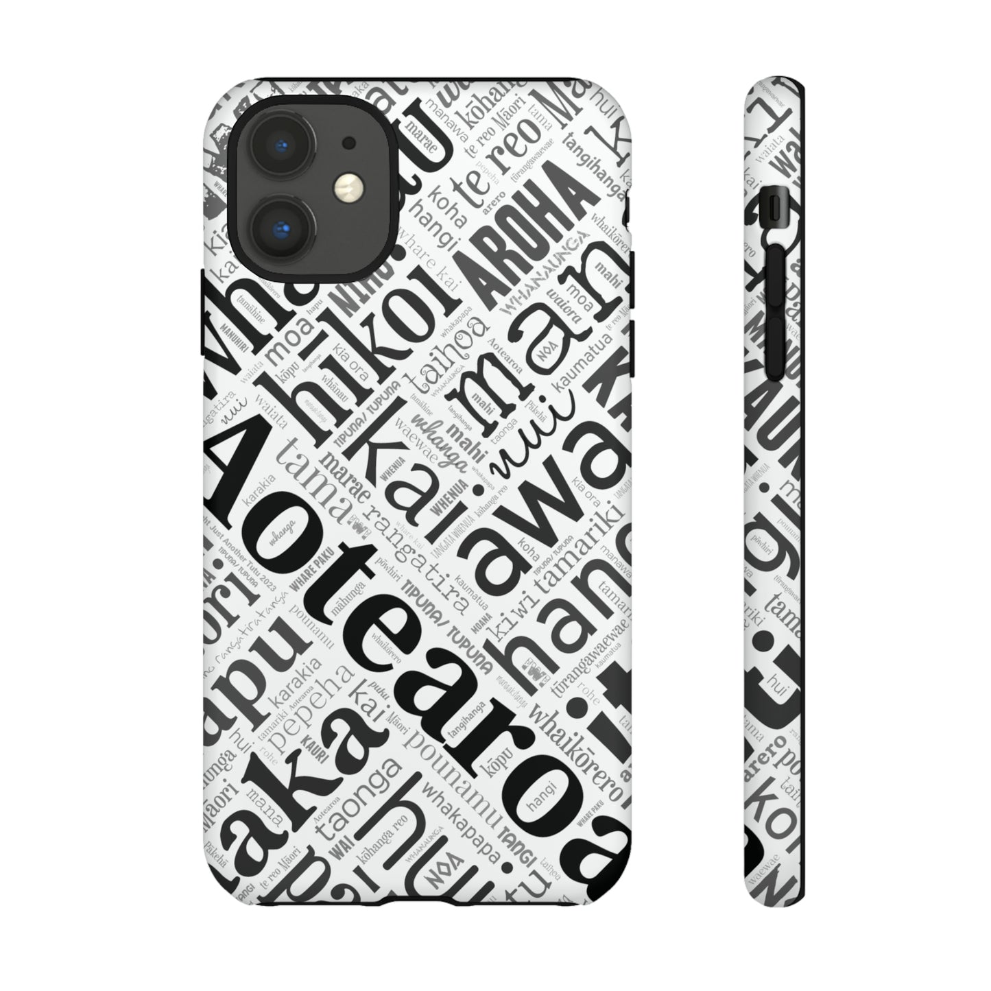 Māori Word Art Tough Phone Case for iPhone