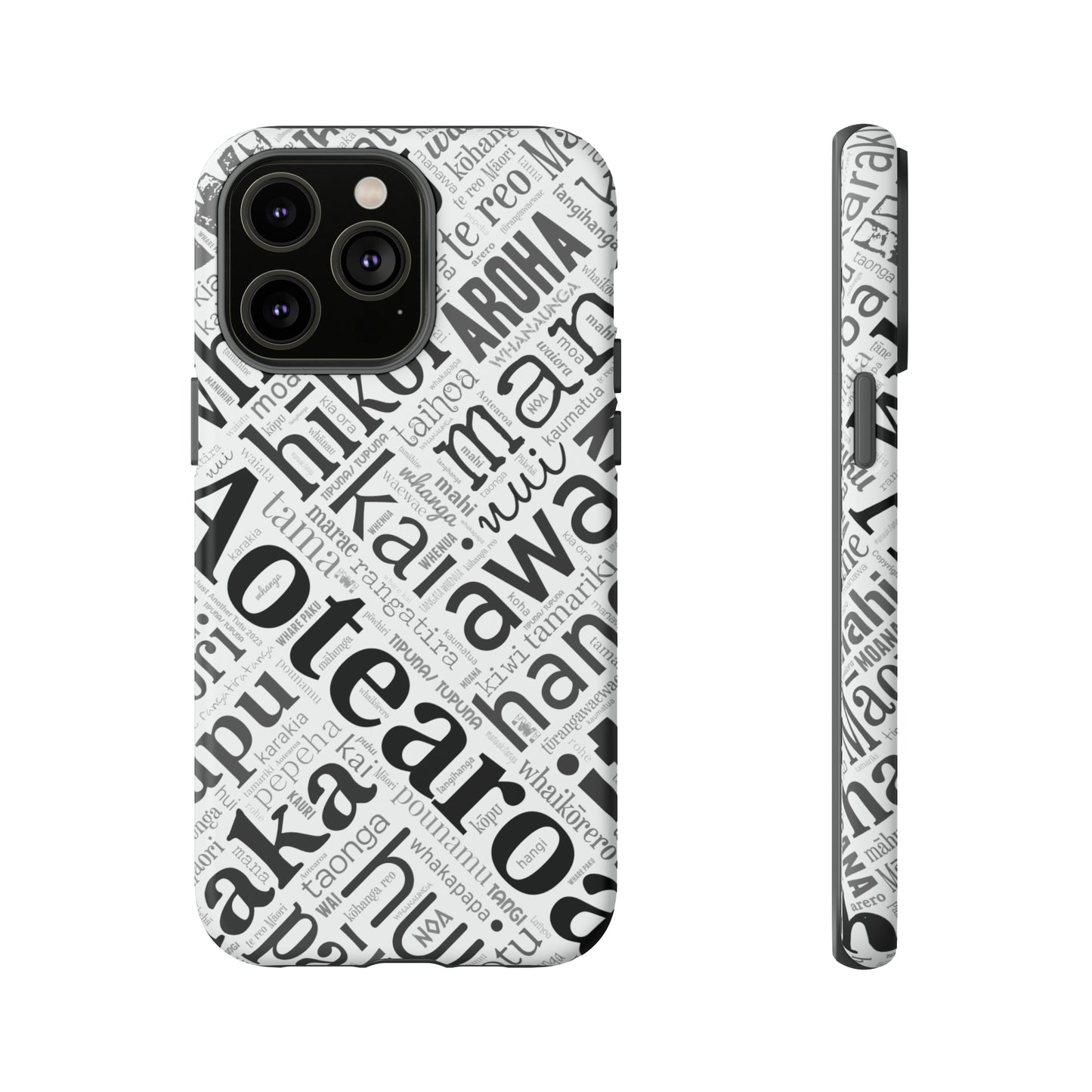 Māori Word Art Tough Phone Case for iPhone