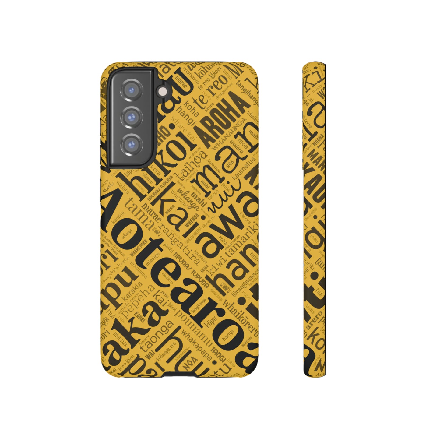 Yellow Māori Word Art Tough Phone Case for Samsung