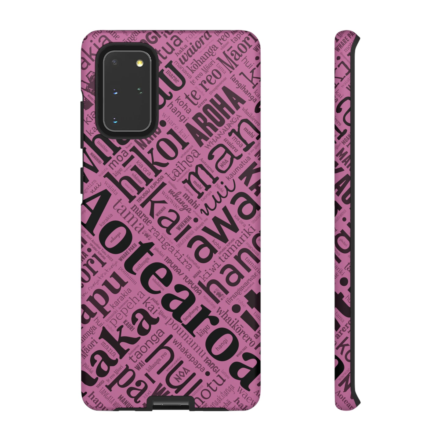 Pink Māori Word Art Tough Phone Case for Samsung