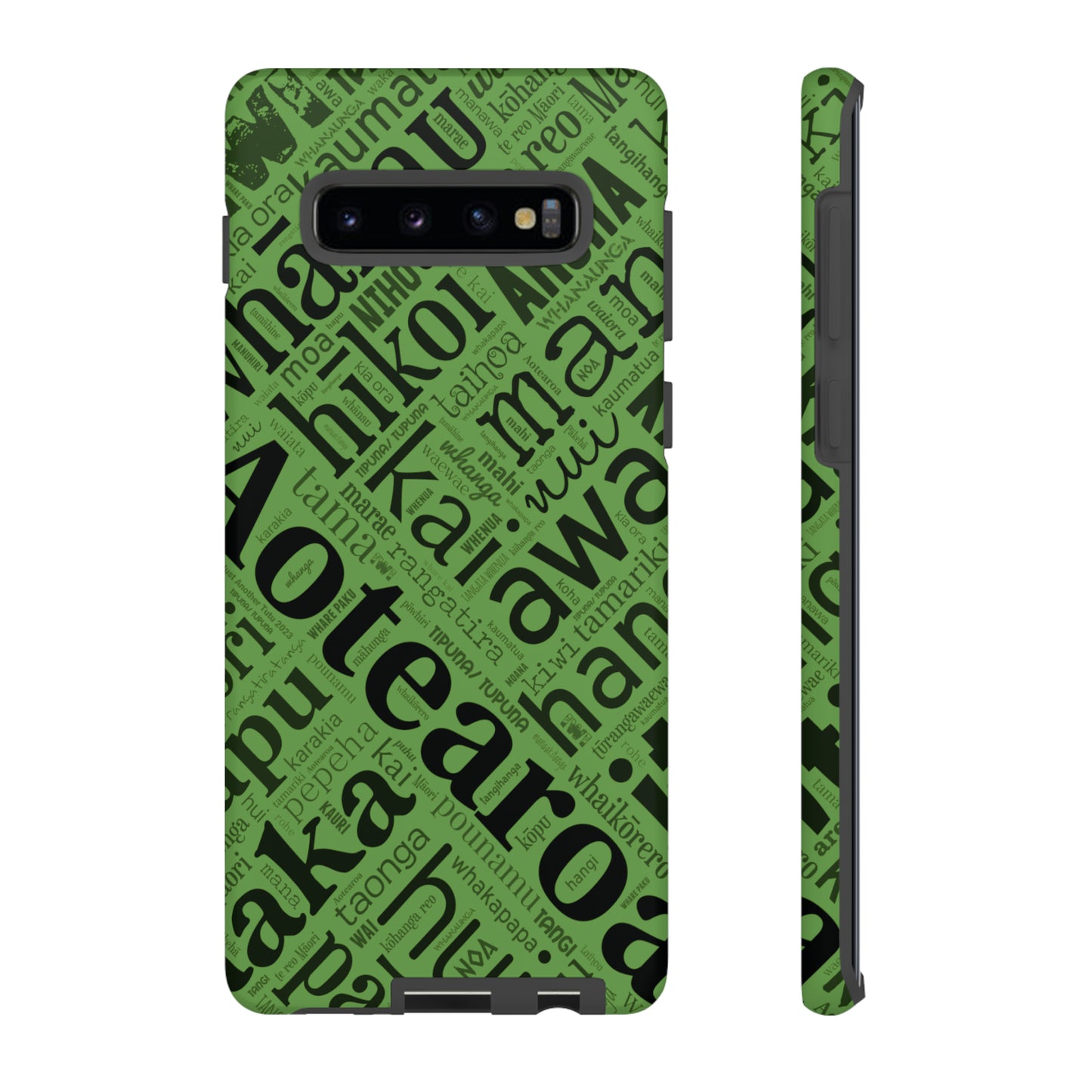 Green Māori Word Art Tough Phone Case for Samsung