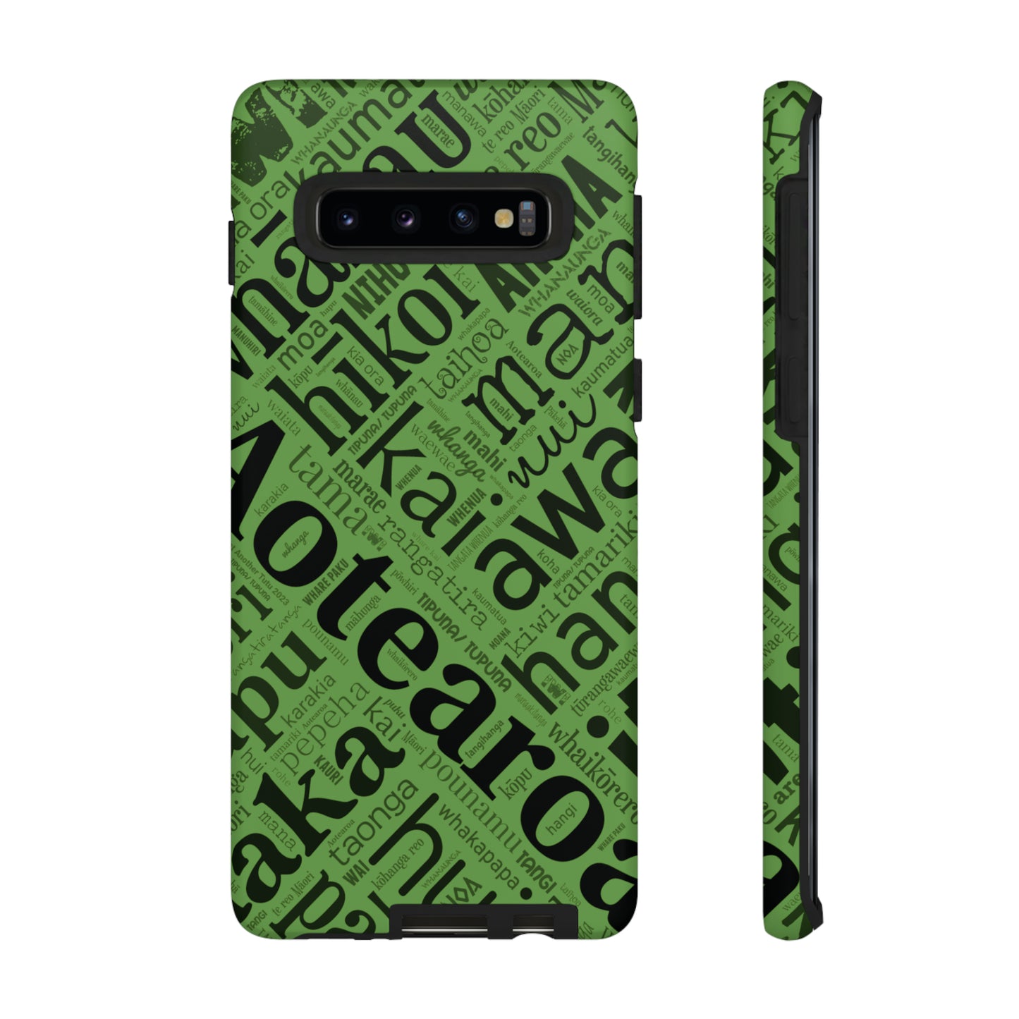 Green Māori Word Art Tough Phone Case for Samsung