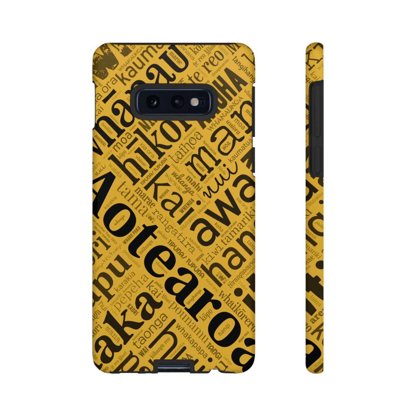 Yellow Māori Word Art Tough Phone Case for Samsung