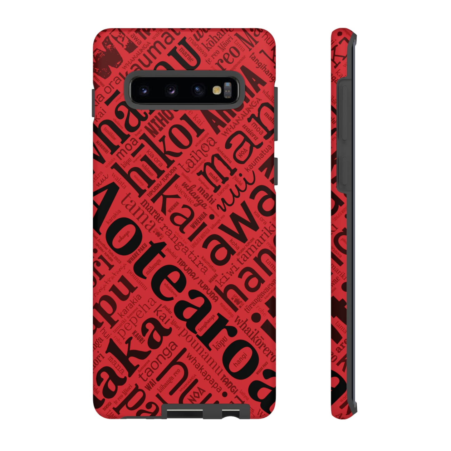 Red Māori Word Art Tough Phone Case for Samsung