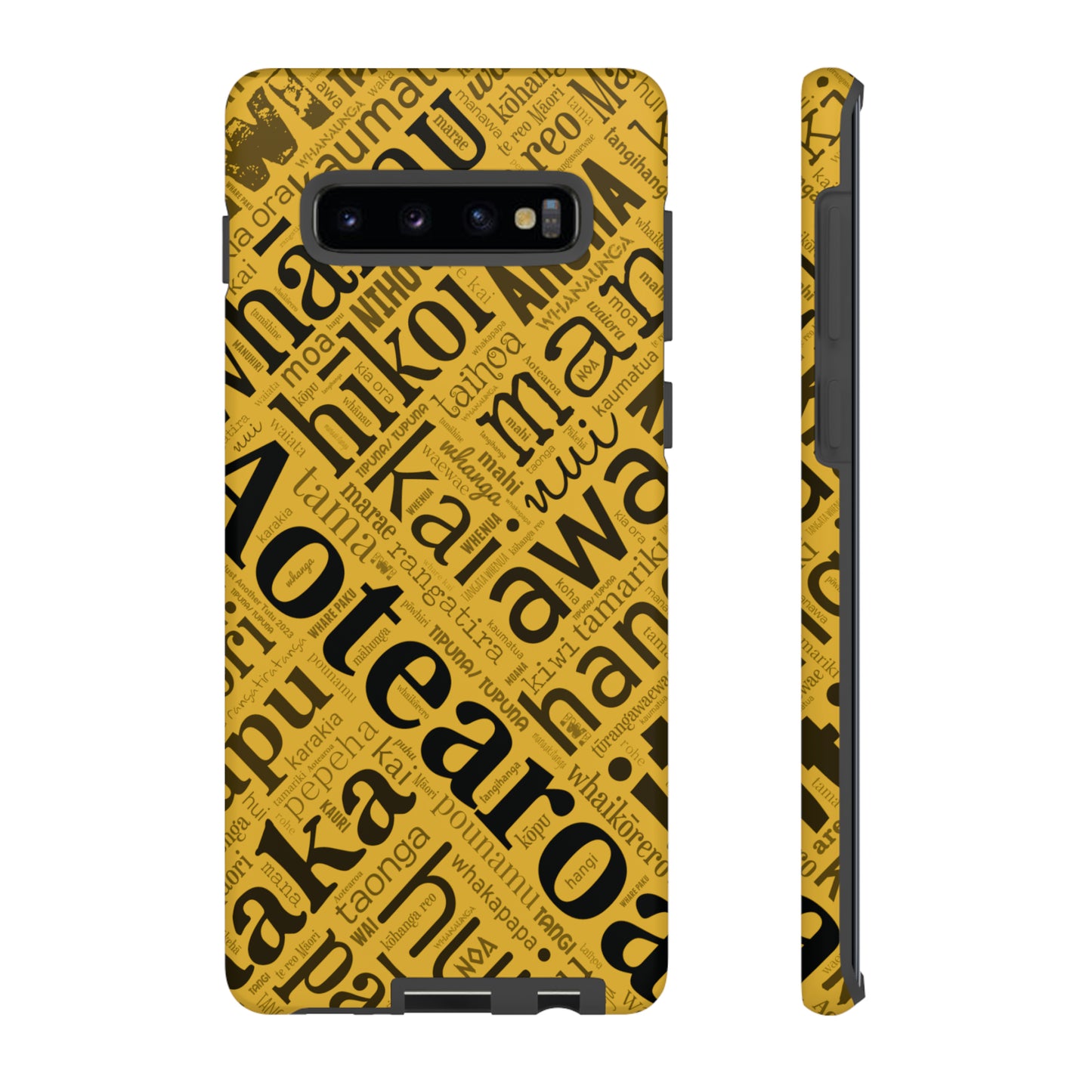 Yellow Māori Word Art Tough Phone Case for Samsung