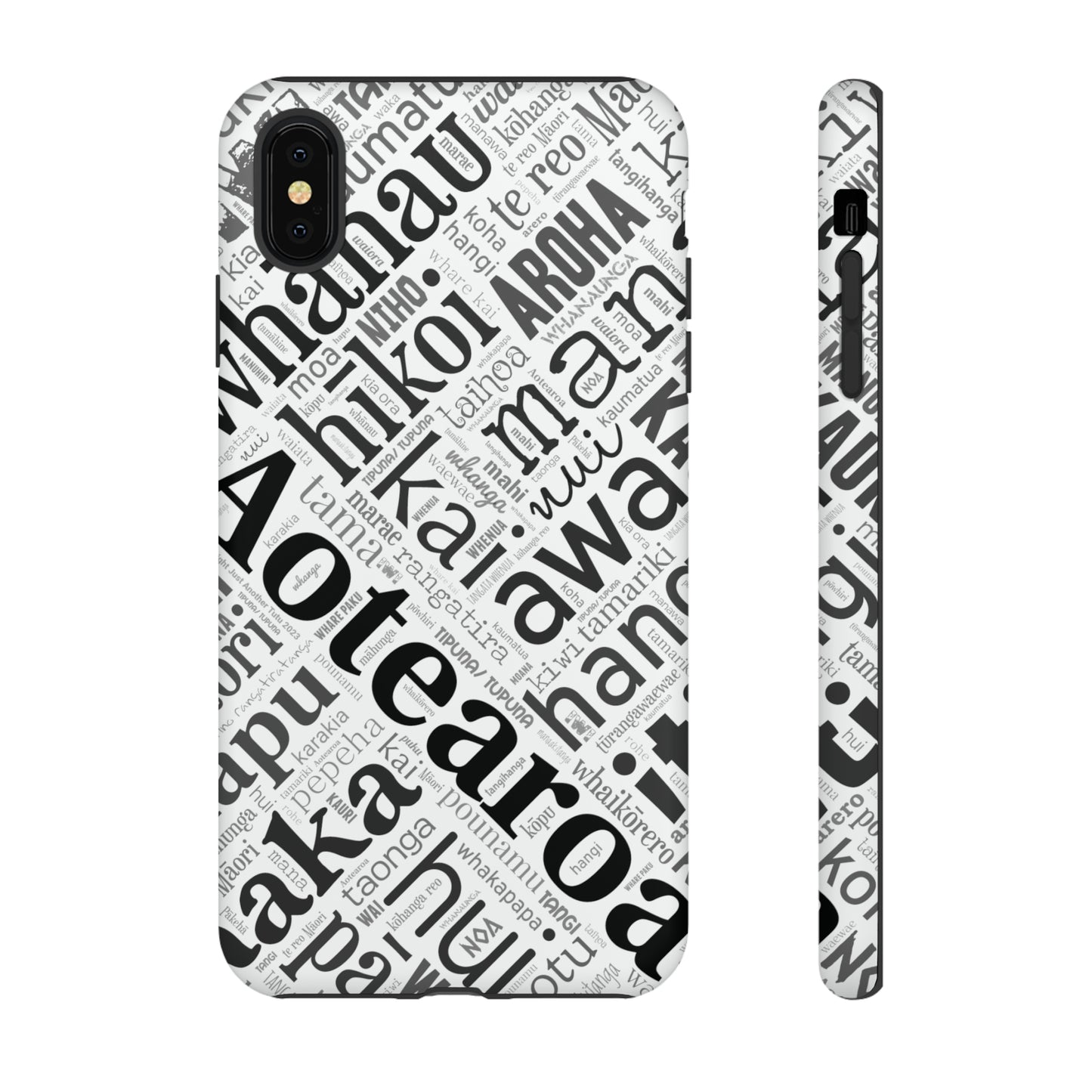 Māori Word Art Tough Phone Case for iPhone