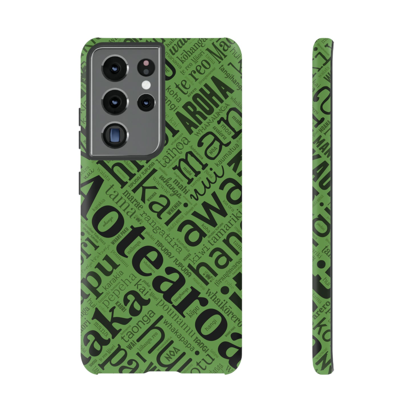 Green Māori Word Art Tough Phone Case for Samsung