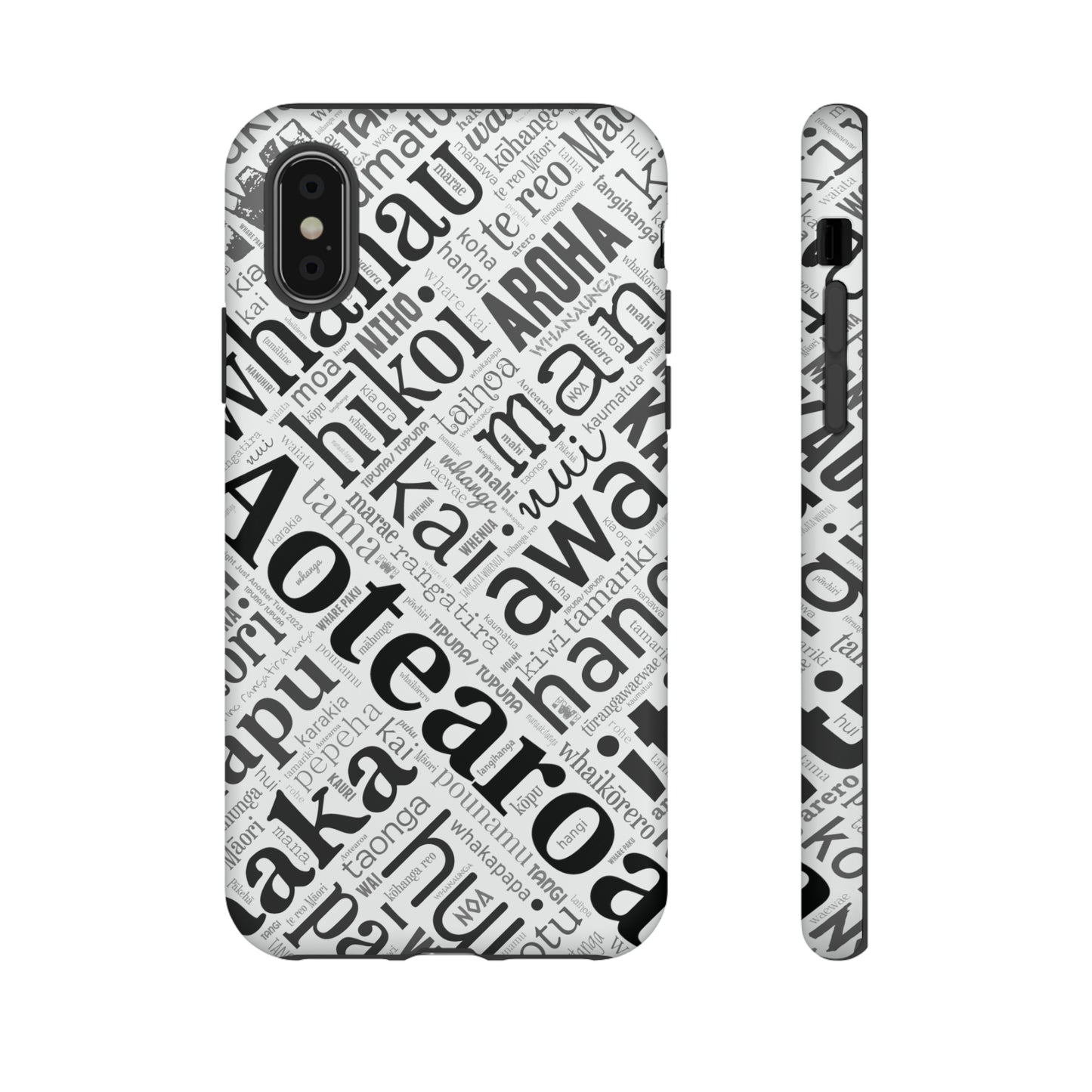 Māori Word Art Tough Phone Case for iPhone