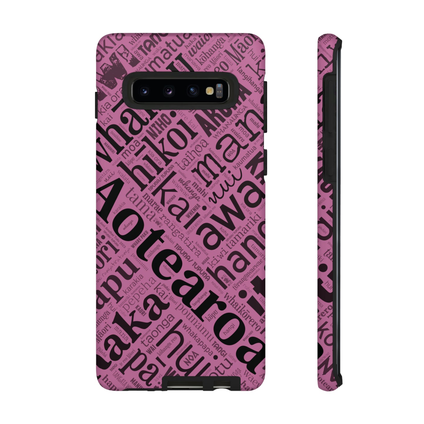 Pink Māori Word Art Tough Phone Case for Samsung