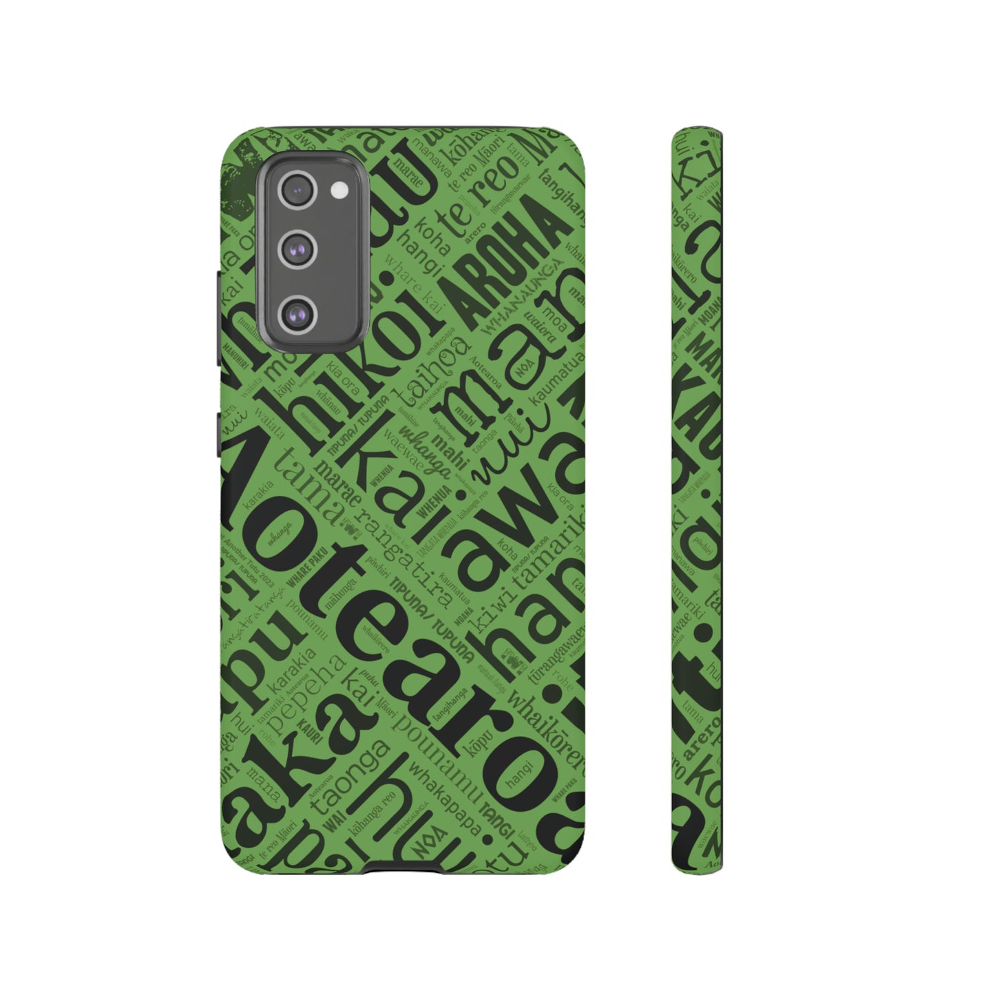 Green Māori Word Art Tough Phone Case for Samsung