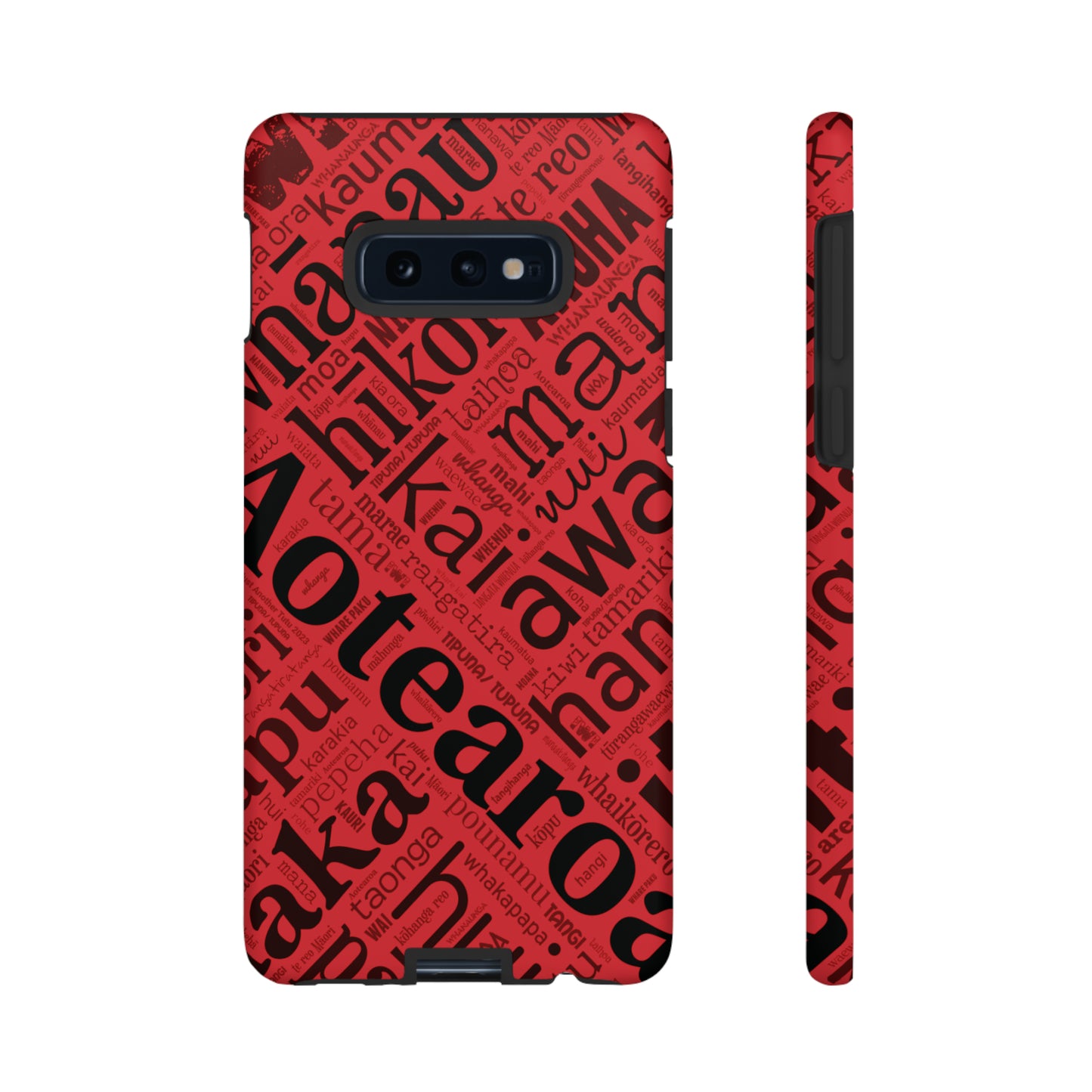 Red Māori Word Art Tough Phone Case for Samsung