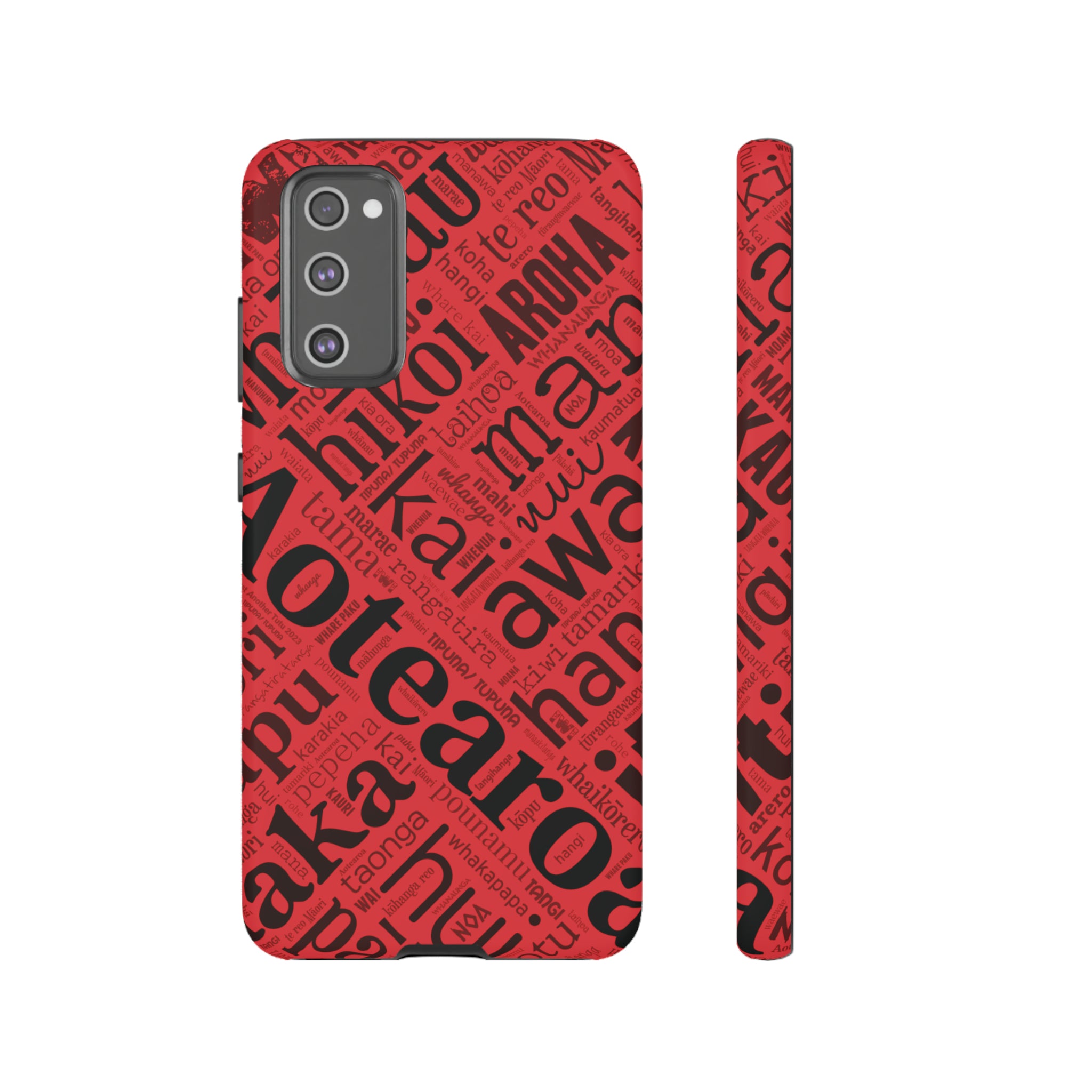 Red M ori Word Art Tough Phone Case for Samsung