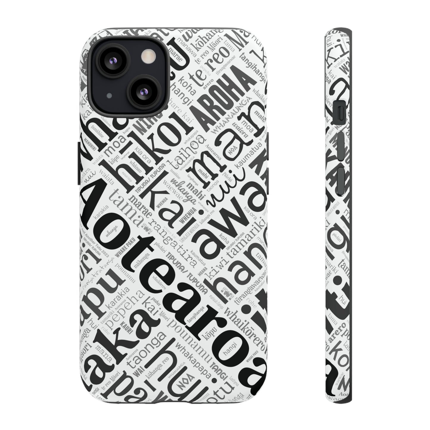 Māori Word Art Tough Phone Case for iPhone