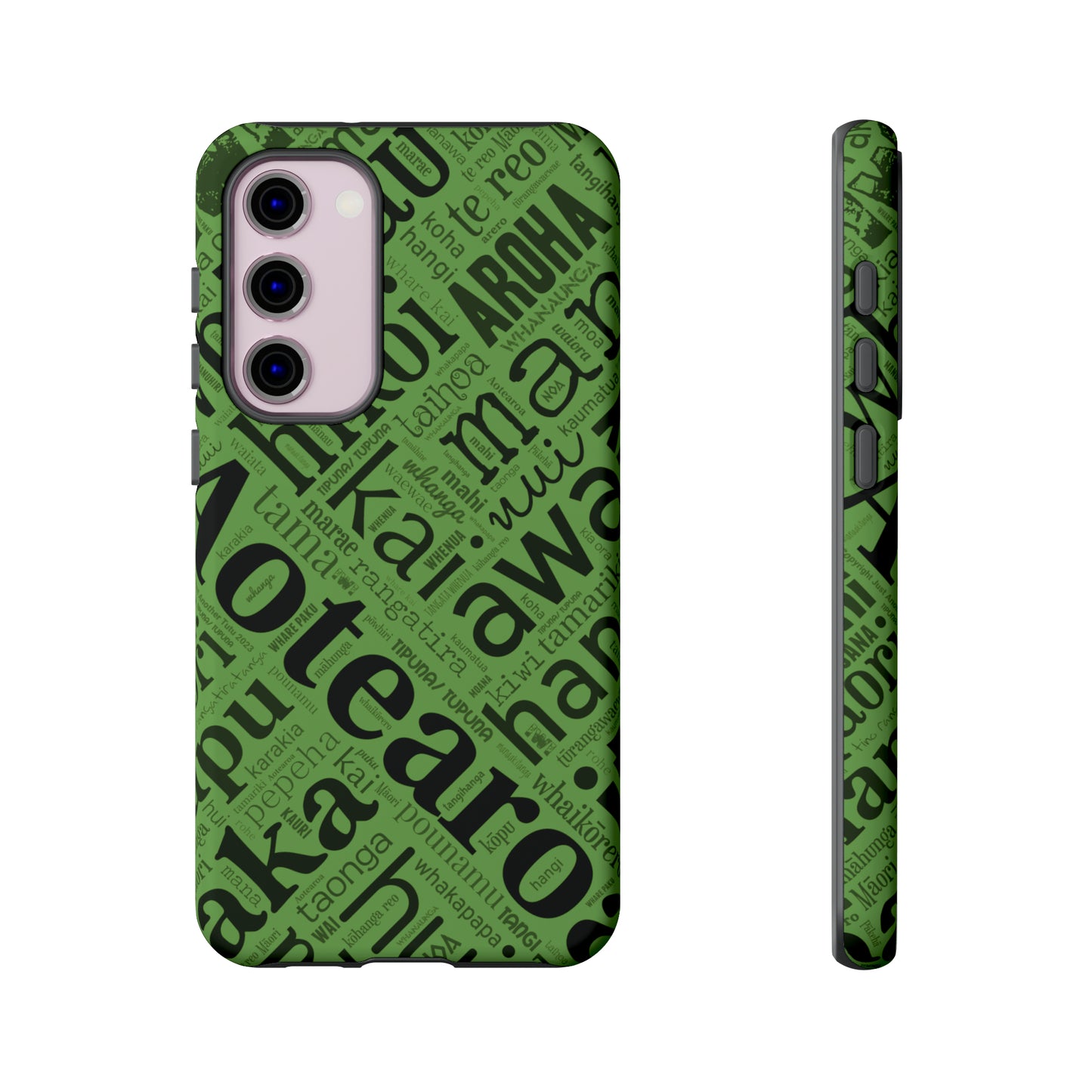 Green Māori Word Art Tough Phone Case for Samsung