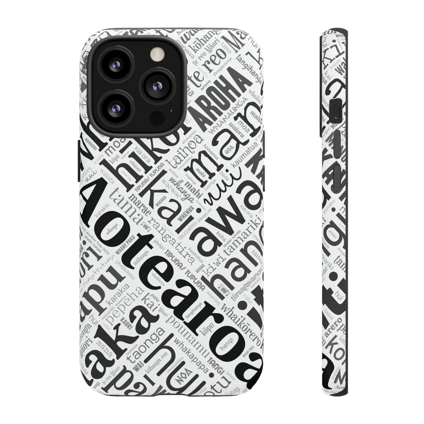 Māori Word Art Tough Phone Case for iPhone