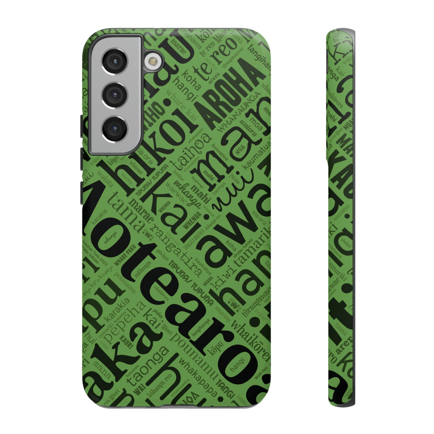 Green Māori Word Art Tough Phone Case for Samsung