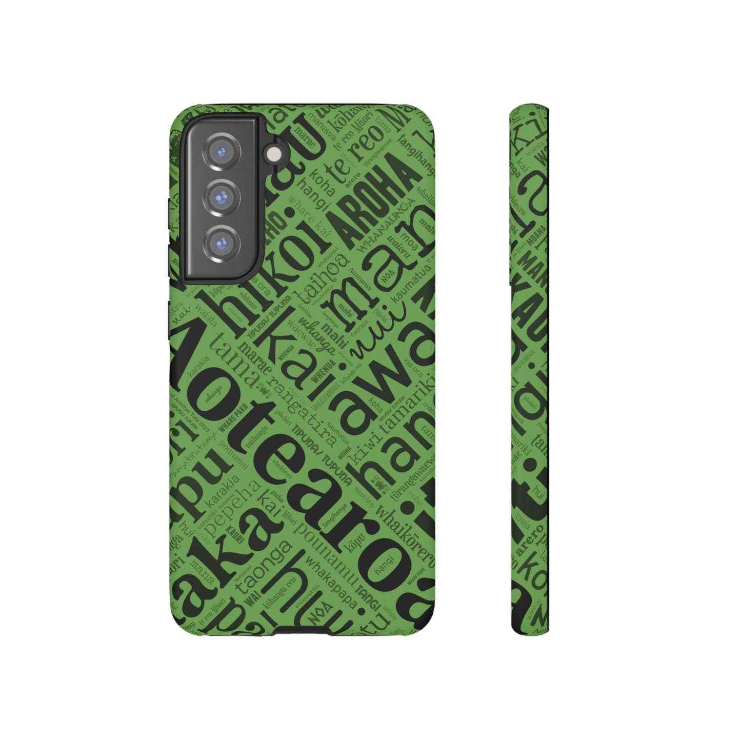 Green Māori Word Art Tough Phone Case for Samsung