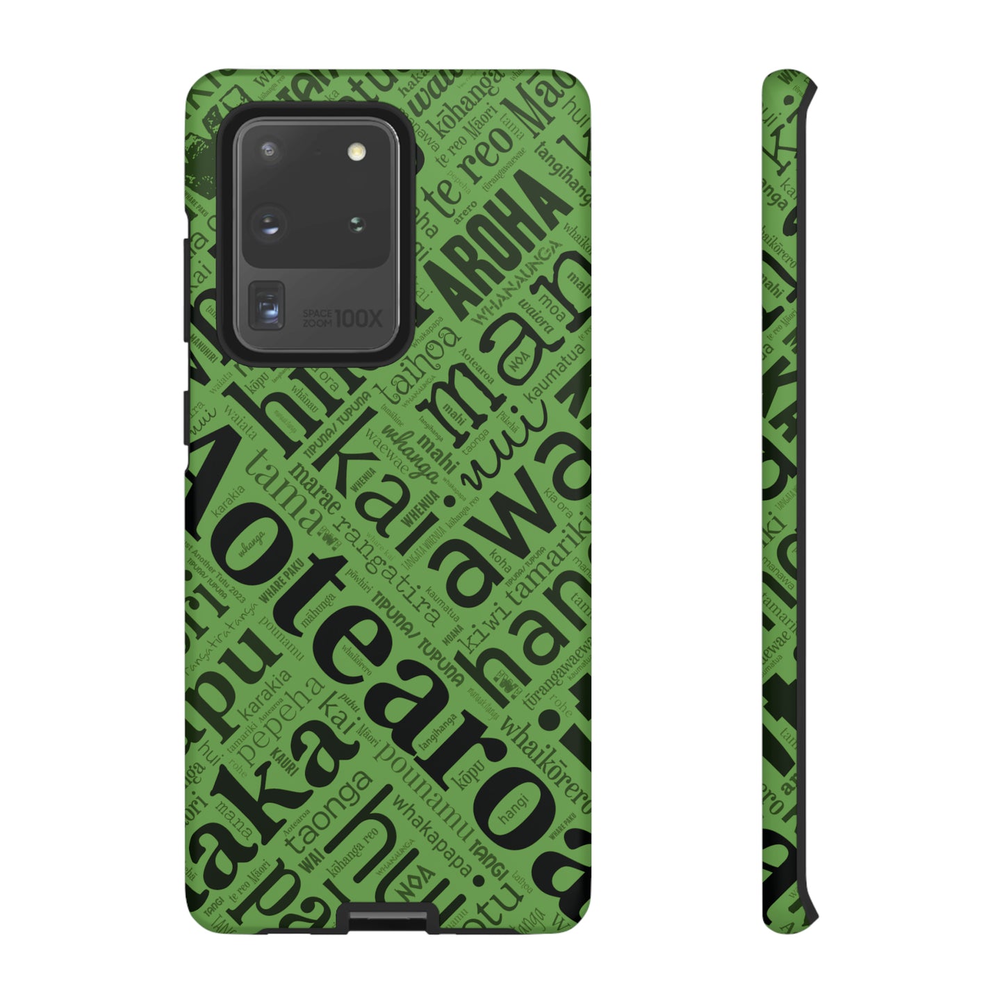 Green Māori Word Art Tough Phone Case for Samsung