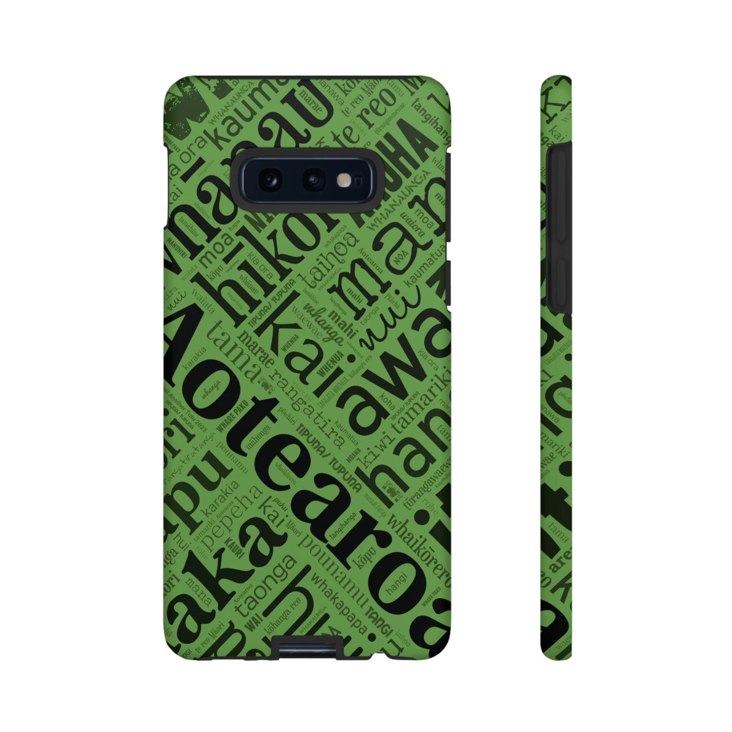 Green Māori Word Art Tough Phone Case for Samsung