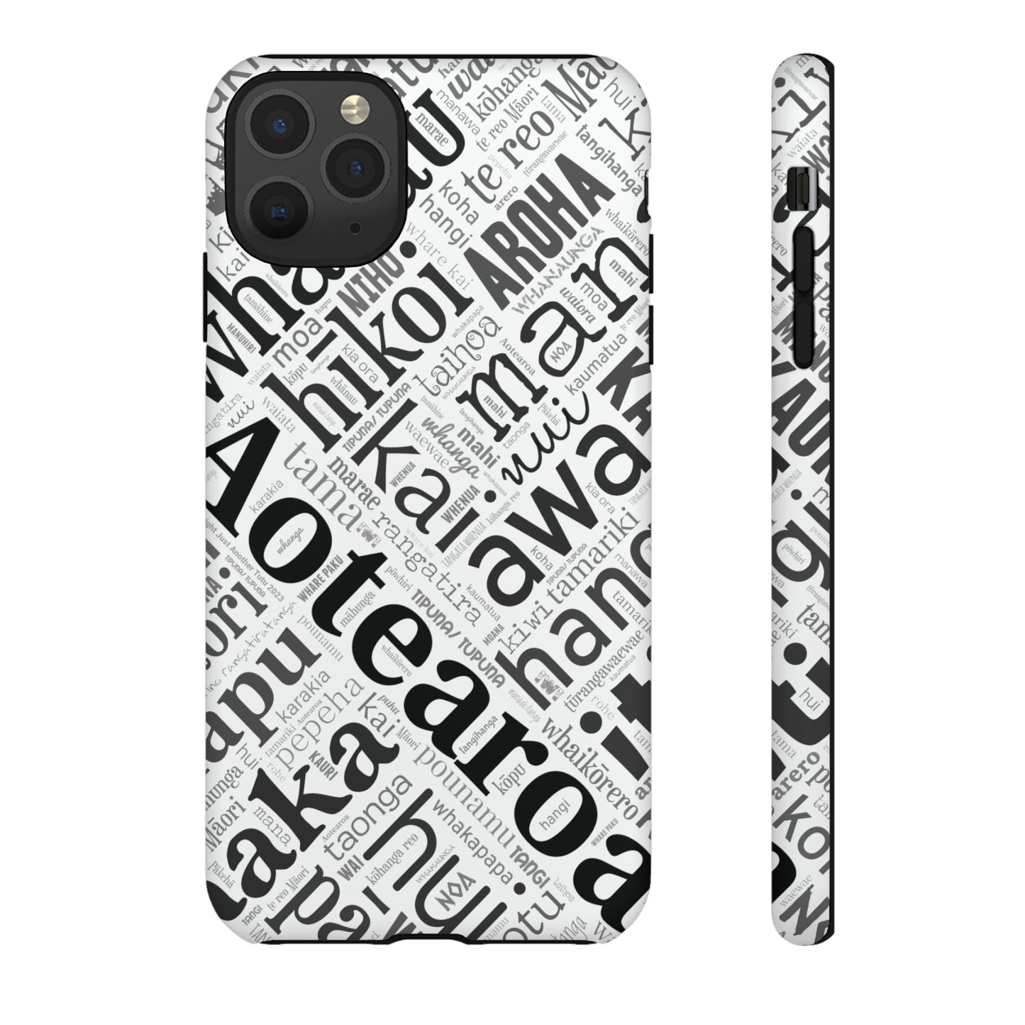 Māori Word Art Tough Phone Case for iPhone