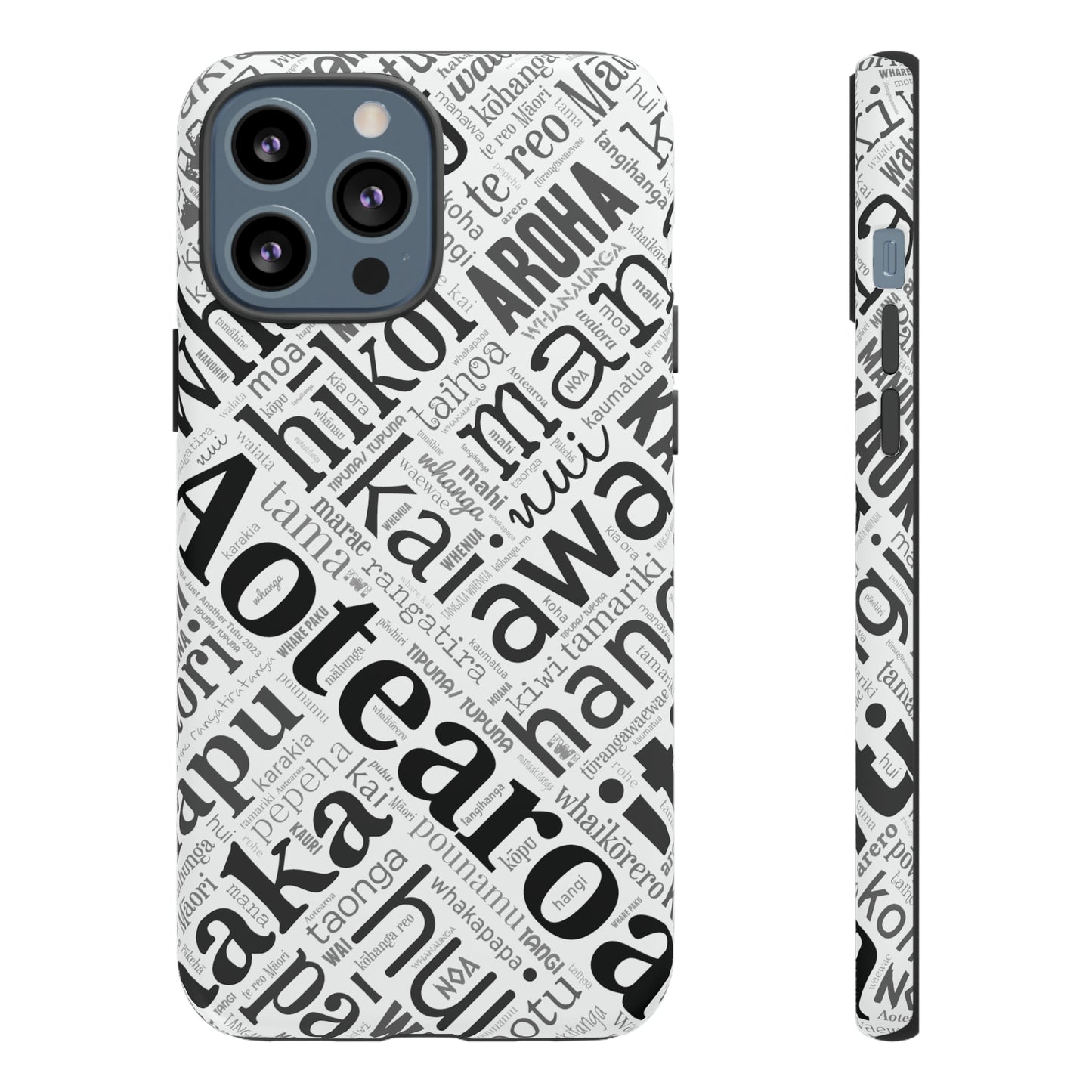 Māori Word Art Tough Phone Case for iPhone