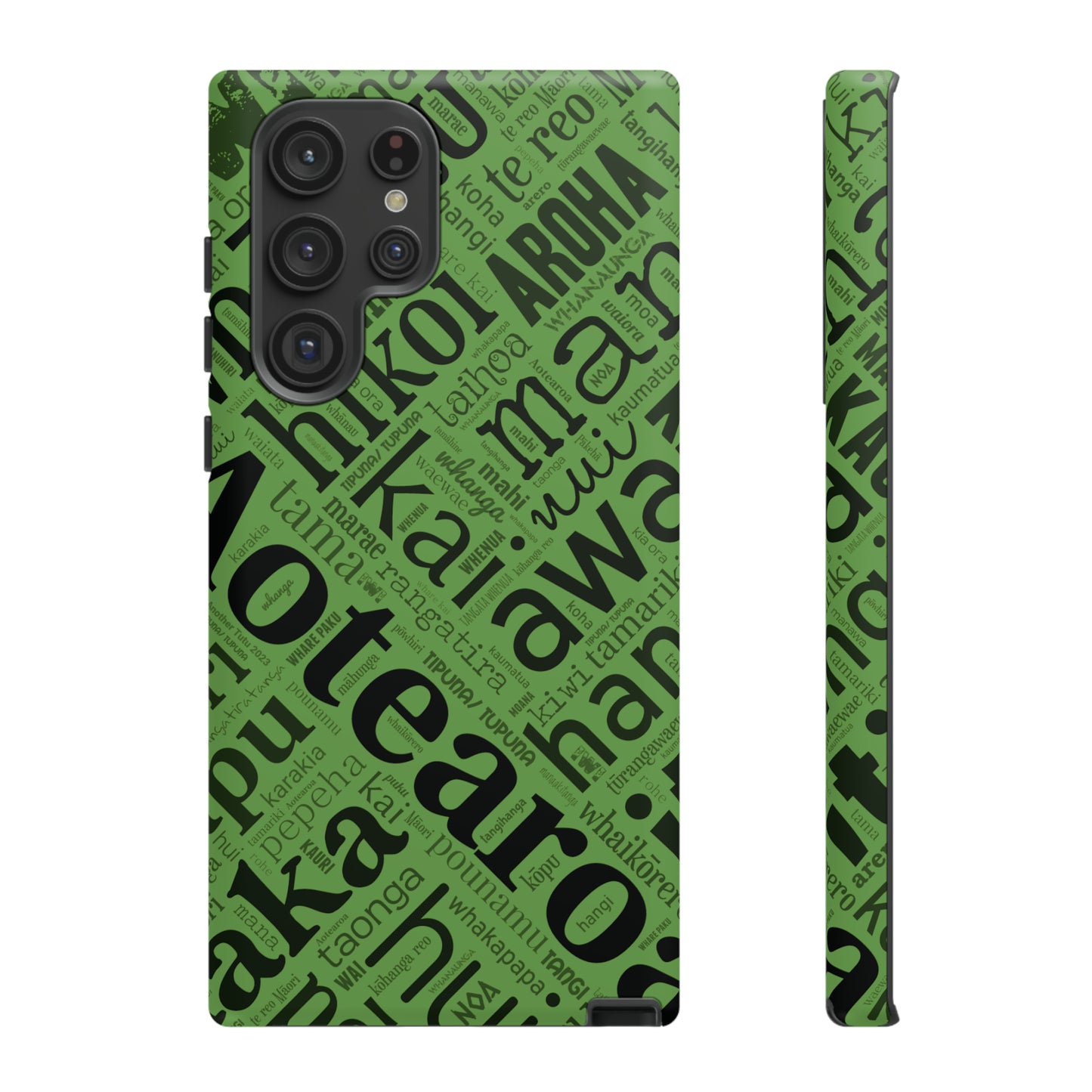 Green Māori Word Art Tough Phone Case for Samsung