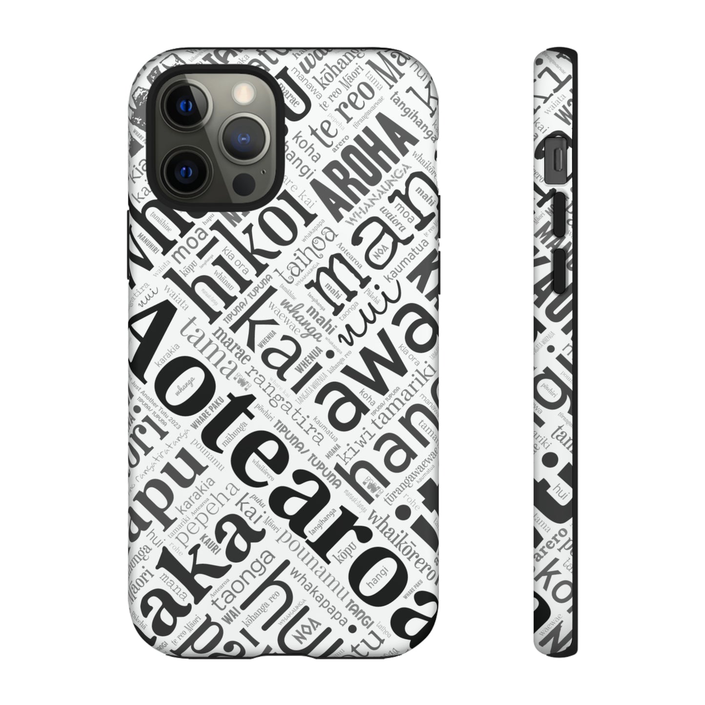 Māori Word Art Tough Phone Case for iPhone