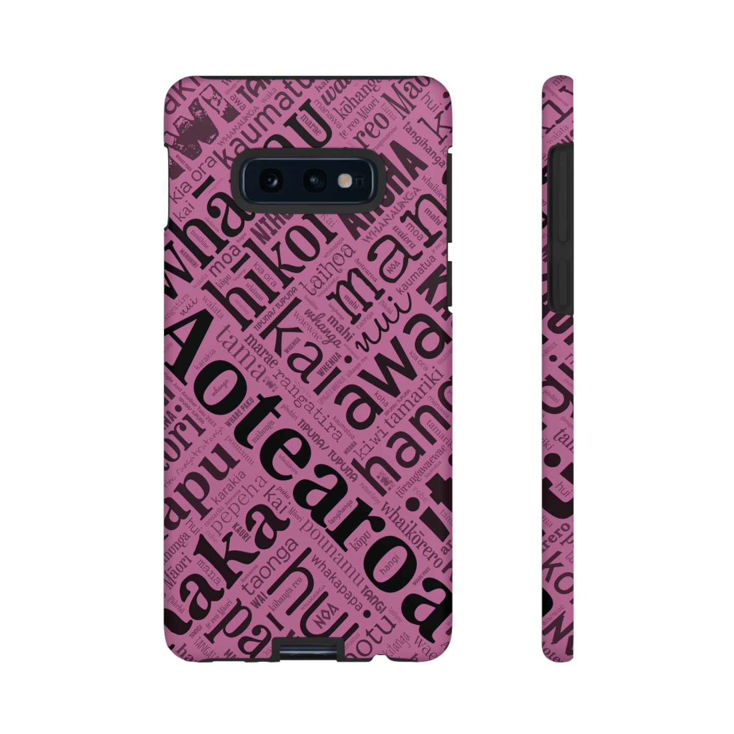 Pink Māori Word Art Tough Phone Case for Samsung