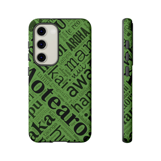 Green Māori Word Art Tough Phone Case for Samsung