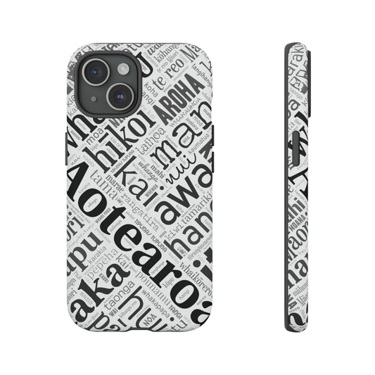 Māori Word Art Tough Phone Case for iPhone