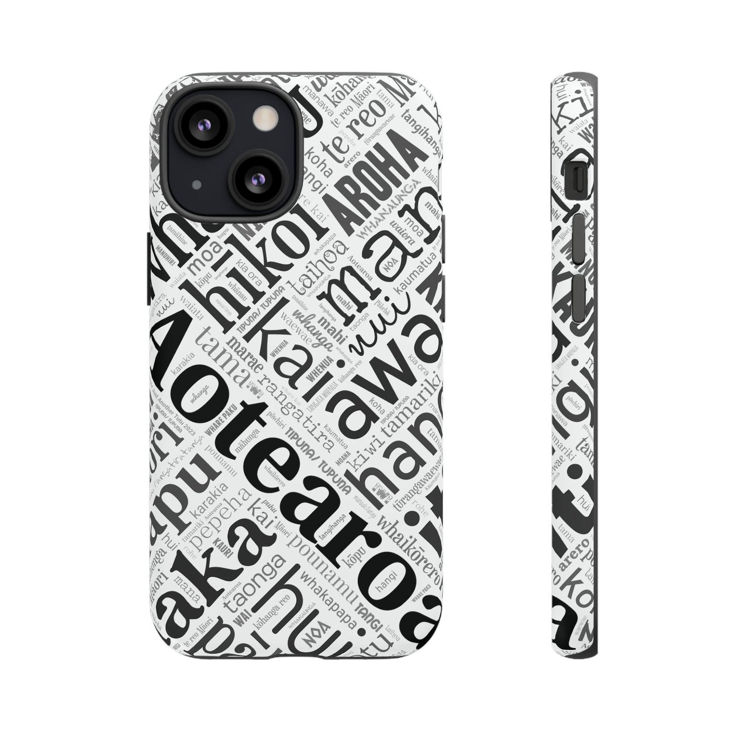 Māori Word Art Tough Phone Case for iPhone