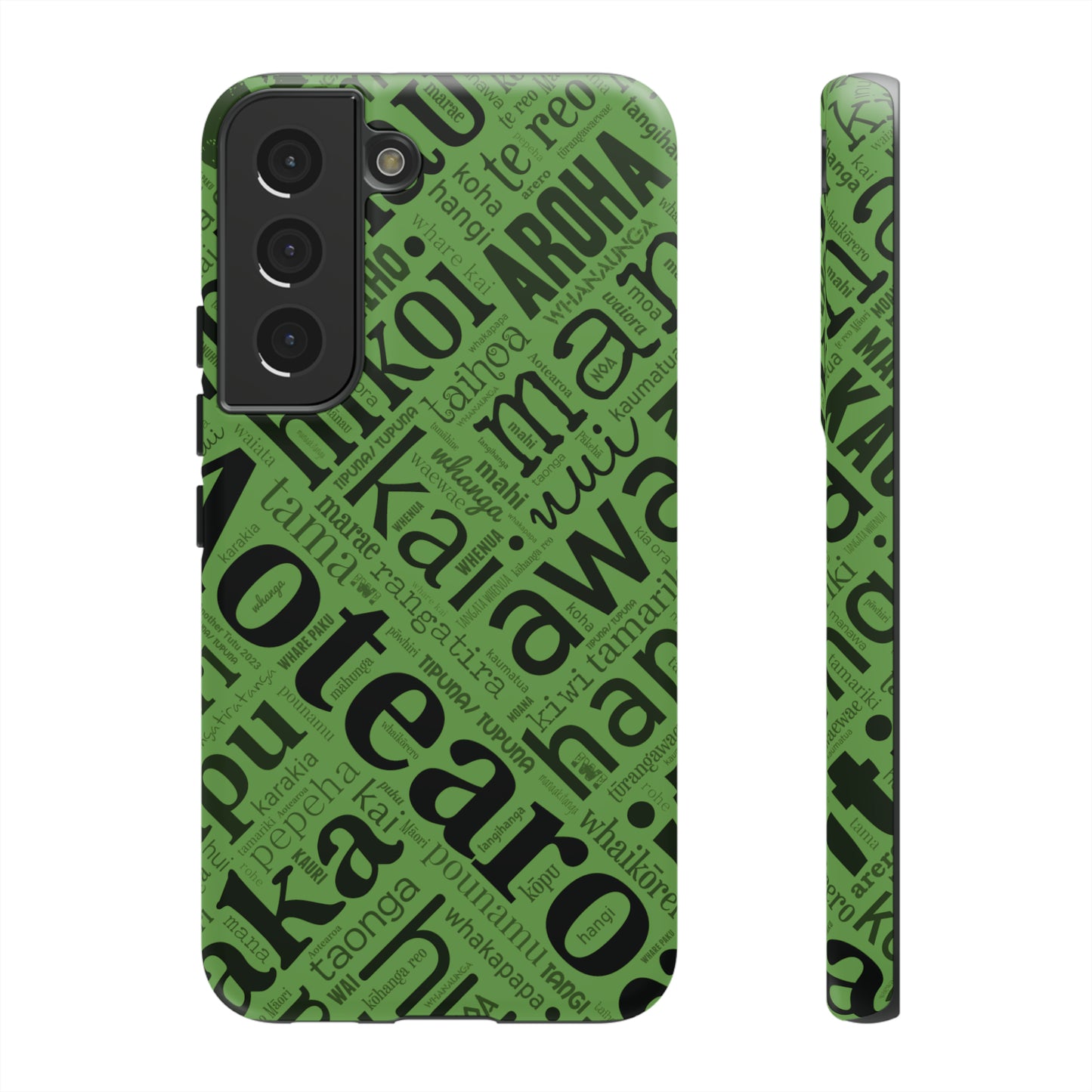 Green Māori Word Art Tough Phone Case for Samsung