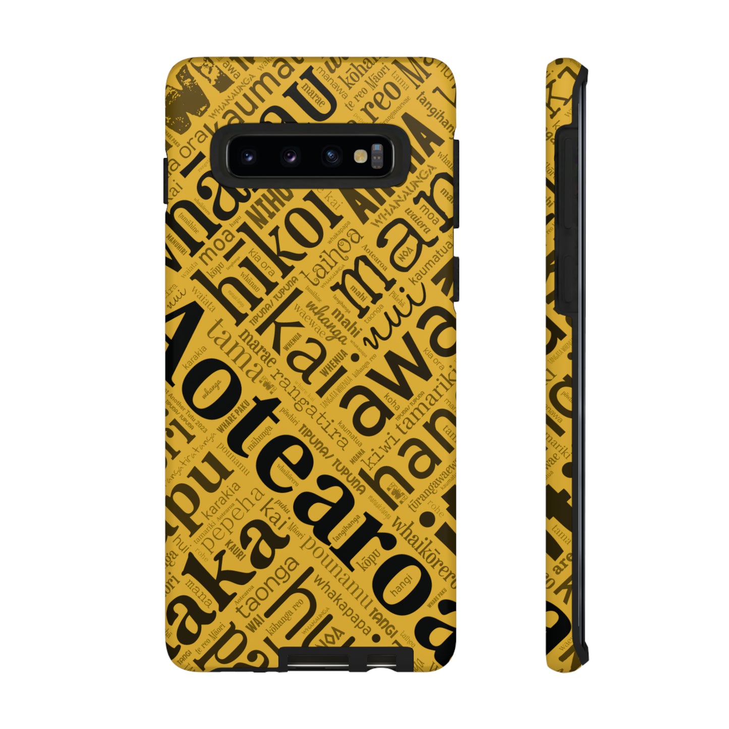 Yellow Māori Word Art Tough Phone Case for Samsung