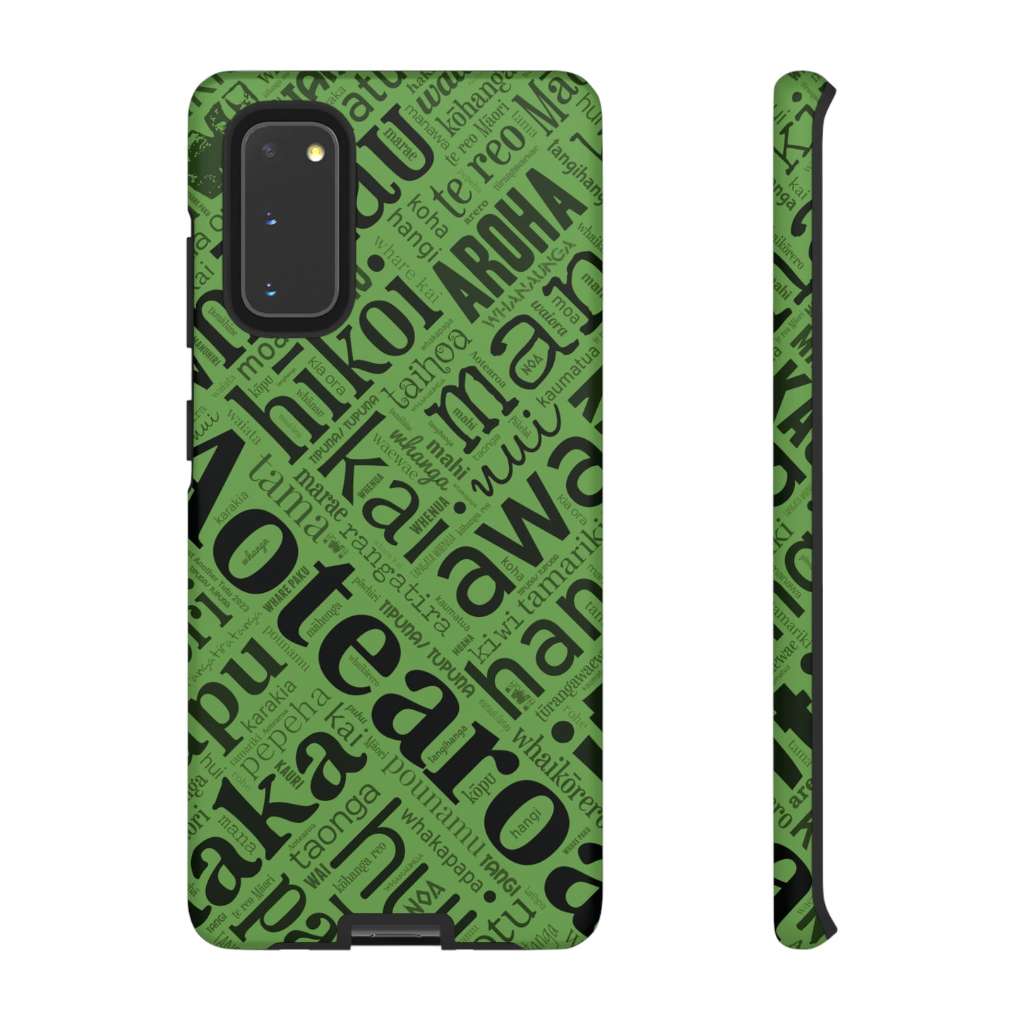 Green Māori Word Art Tough Phone Case for Samsung