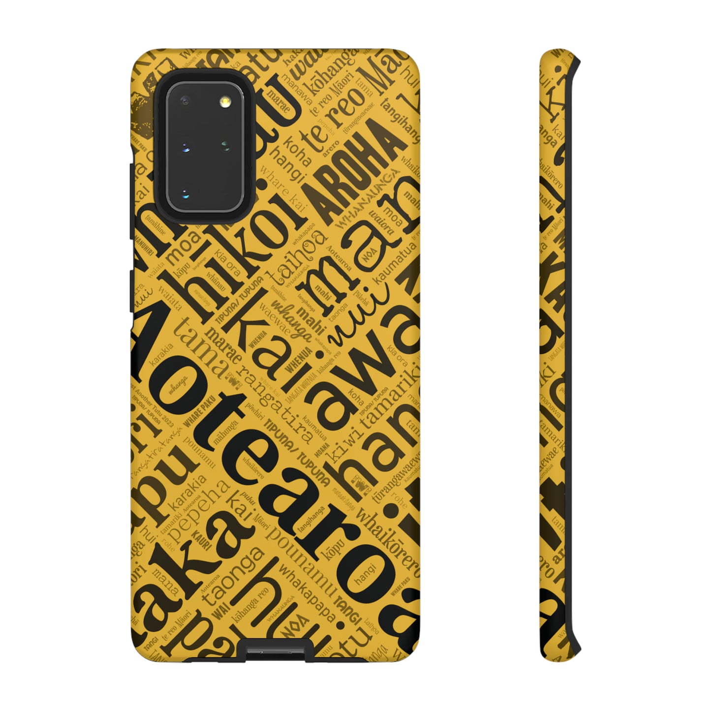 Yellow Māori Word Art Tough Phone Case for Samsung